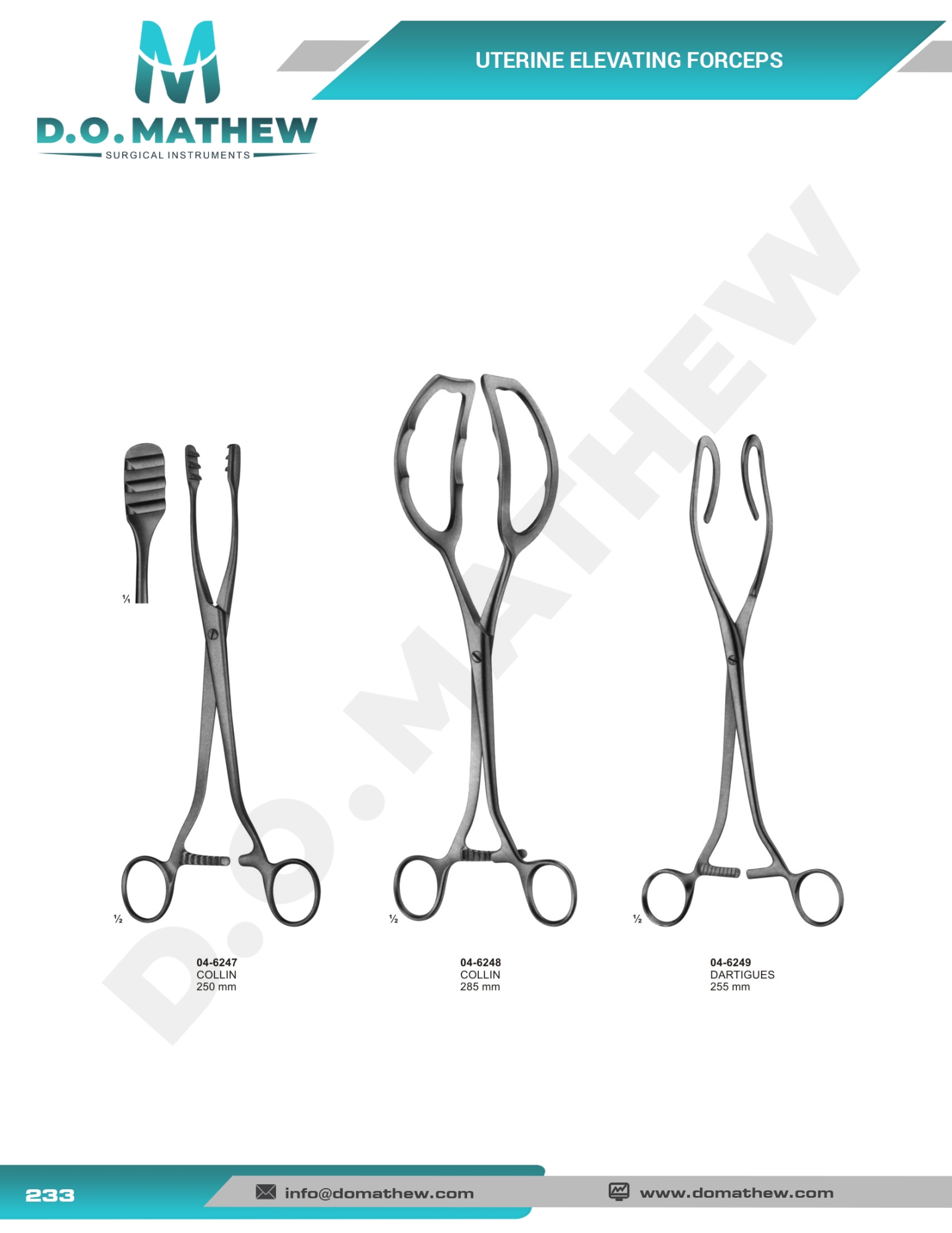 Utrine Dilators, Probes, Forceps, Myoma Instruments